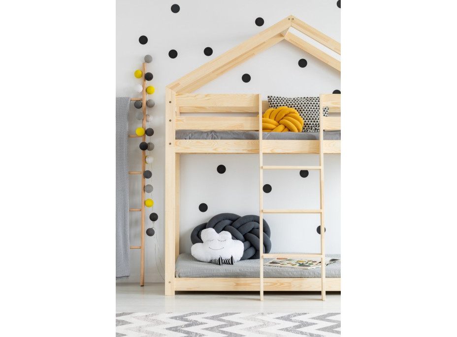 Dětská postel z masivu PATROVÝ DOMEČEK - TYP A 180x80 cm