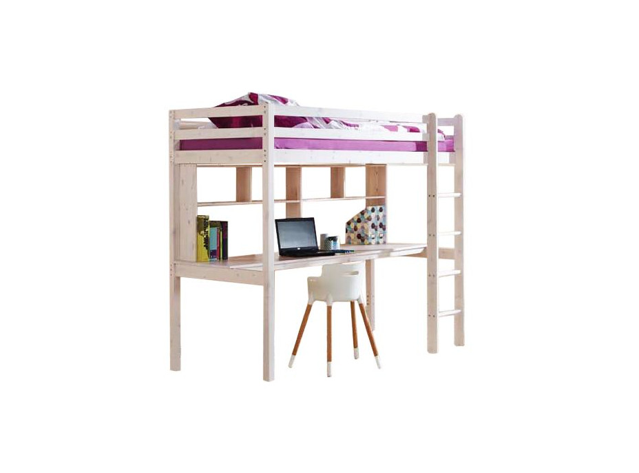 Dětská vyvýšená postel s psacím stolem KLEOPATRA 190x80 cm + matrace ZDARMA!