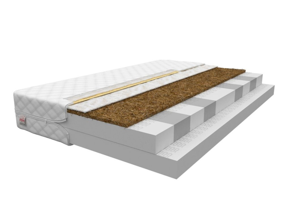 Pěnová matrace COCO 200x90x14 cm - HR pěna/kokos
