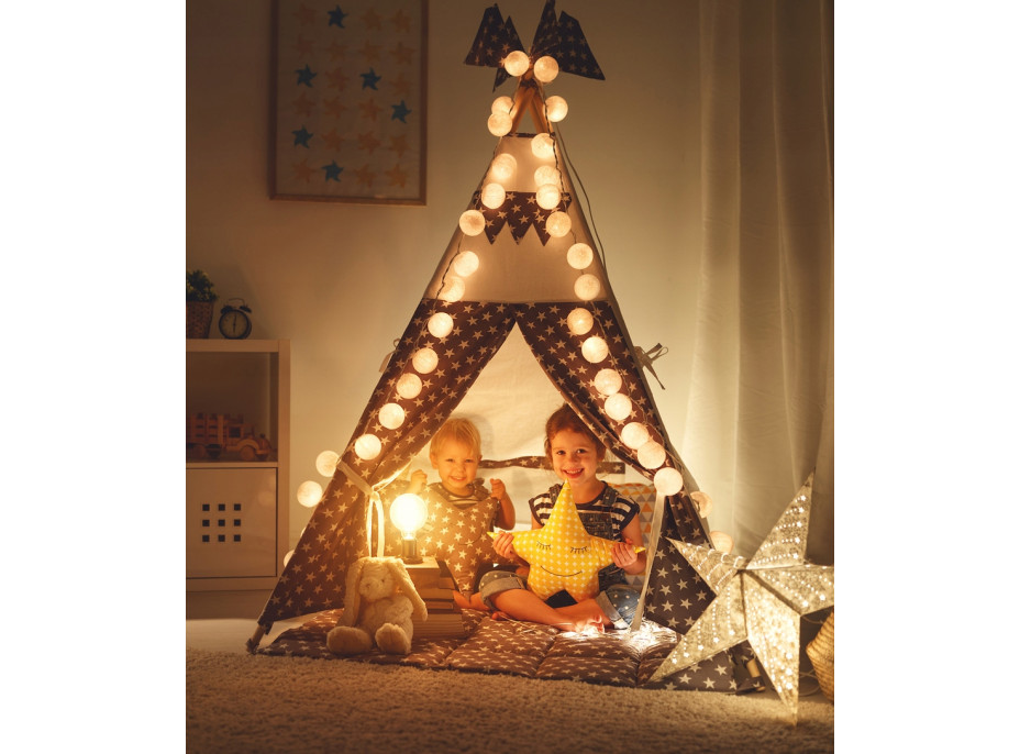 Dětský stan TEEPEE (TÝPÍ) FIALOVÝ carousel + doplňky