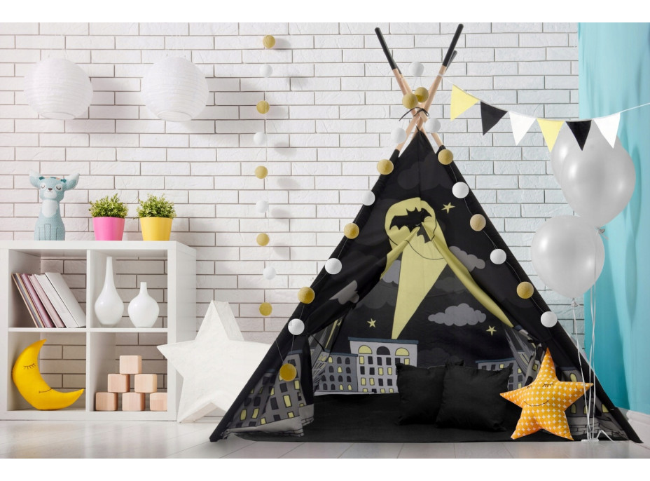 Dětský stan TEEPEE (TÝPÍ) BATMAN + doplňky