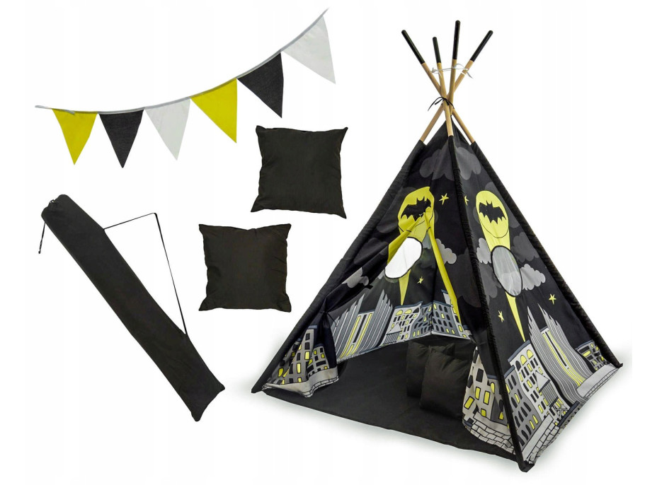 Dětský stan TEEPEE (TÝPÍ) BATMAN + doplňky