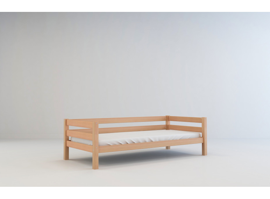 Dětská postel z MASIVU BUK - NINA 200x90cm - přírodní