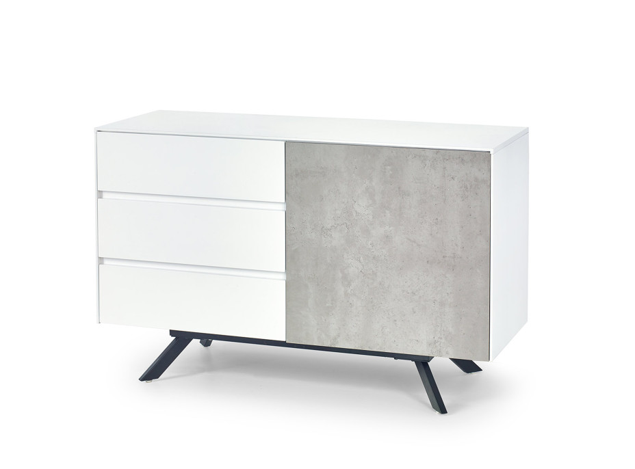 Komoda STONE 1 - beton/bílá