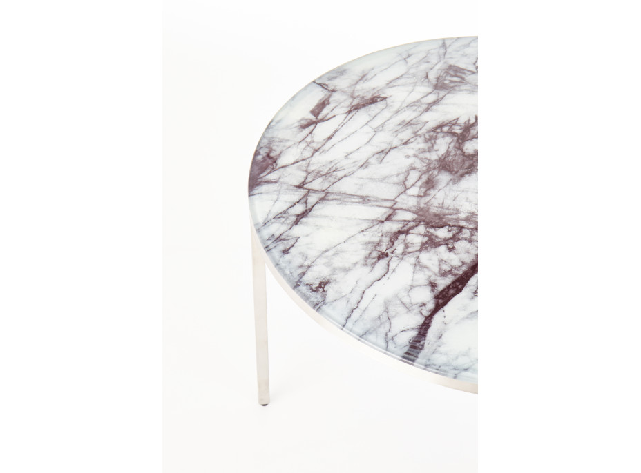 Konferenční stolek MAN - chromový/mramorový