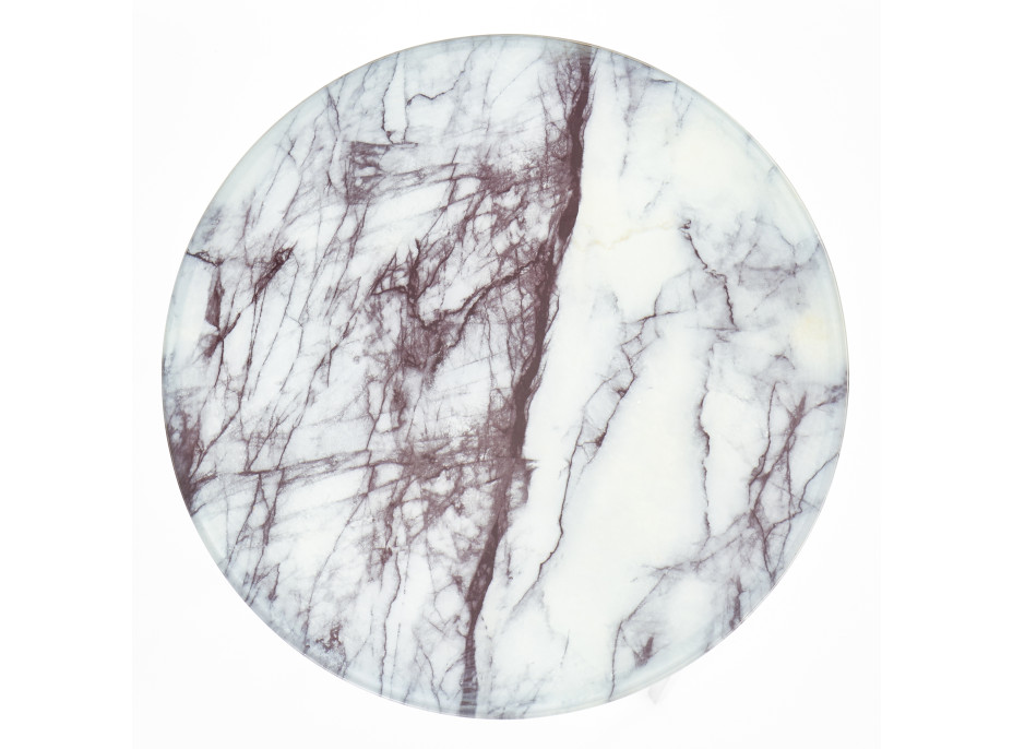 Konferenční stolek MAN - chromový/mramorový