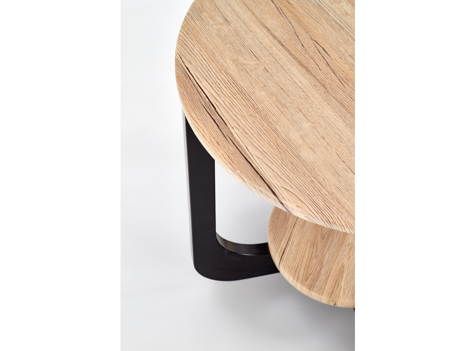 Konferenční stolek ODILE 2 - dub san remo/černý