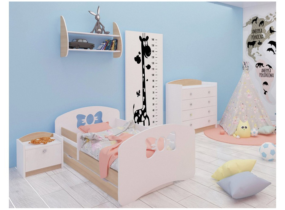 Dětská postel se šuplíkem 180x90 cm s výřezem MAŠLIČKA + matrace ZDARMA!