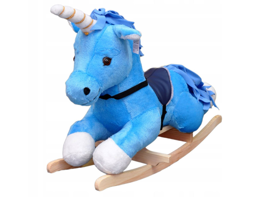 Dětské plyšové houpací křesílko - MODRÝ JEDNOROŽEC