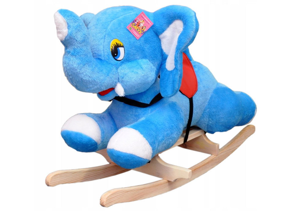 Dětské plyšové houpací křesílko - MODRÝ SLONÍK
