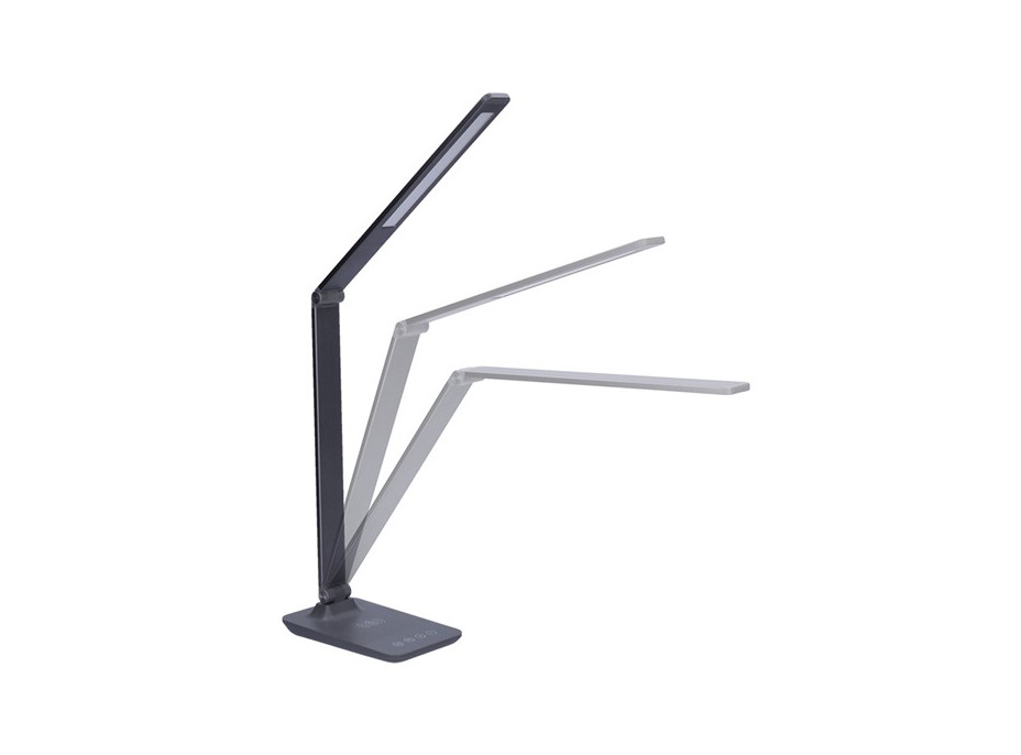 Stolní lampička MODERN - LED 10W - s bezdrátovou nabíječkou - hliníková - stmívatelná - 3000-6000K - šedá