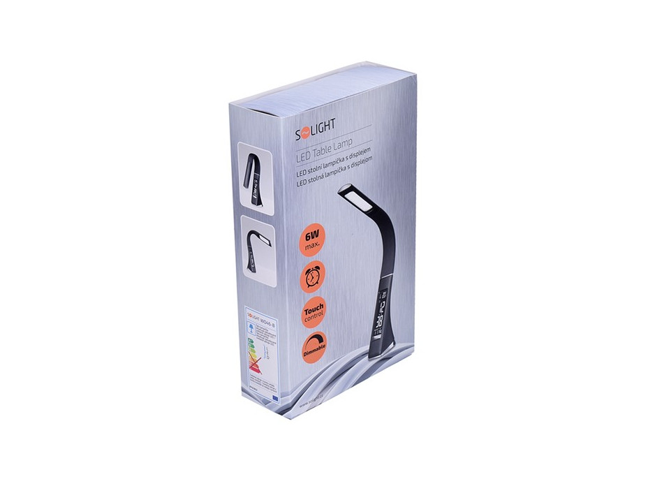 Stolní lampička SWAN - LED 6W - stmívatelná - displej - 4100K - černá