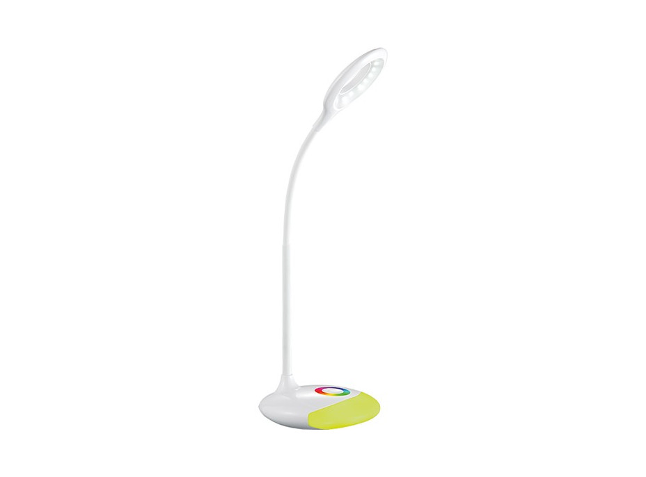 Stolní lampička ZOOM - LED 5W - nastavitelná barva podsvícení - s integrovanou baterií - bílá