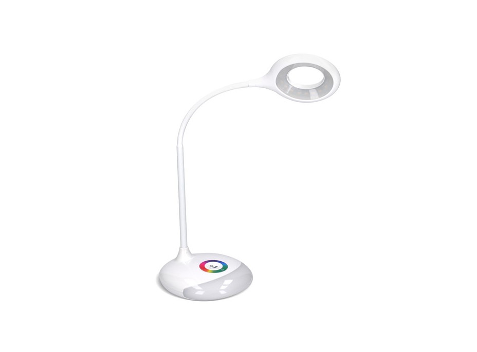 Stolní lampička ZOOM - LED 5W - nastavitelná barva podsvícení - s integrovanou baterií - bílá