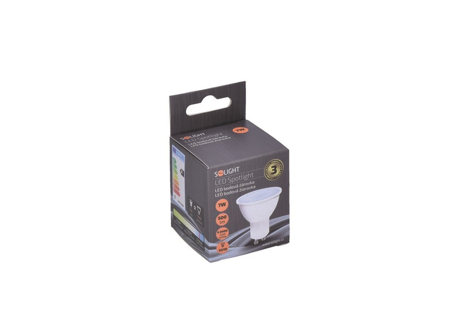 Žárovka GU10 - LED bodová - 7W - 500lm - 6000K