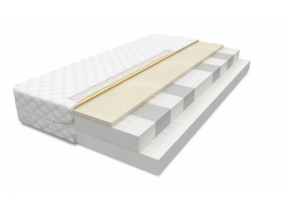 Dětská patrová postel s domečkem BEIGE - MARK 200x90cm - přírodní