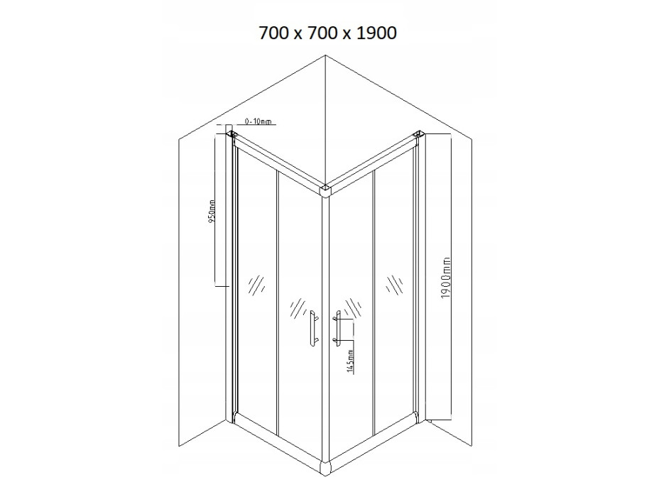 Sprchový kout MAXMAX MEXEN RIO mat - 70x70 cm, 860-070-070-01-30