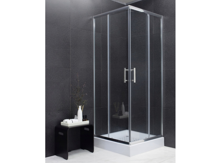 Sprchový kout MAXMAX MEXEN RIO transparent - 80x80 cm, 860-080-080-01-00