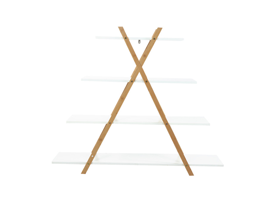 Úložný regál BAMBOO pyramida - 120,5x102x30 cm