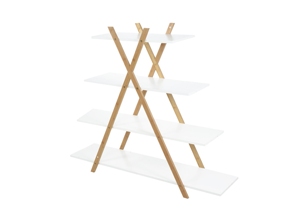 Úložný regál BAMBOO pyramida - 120,5x102x30 cm