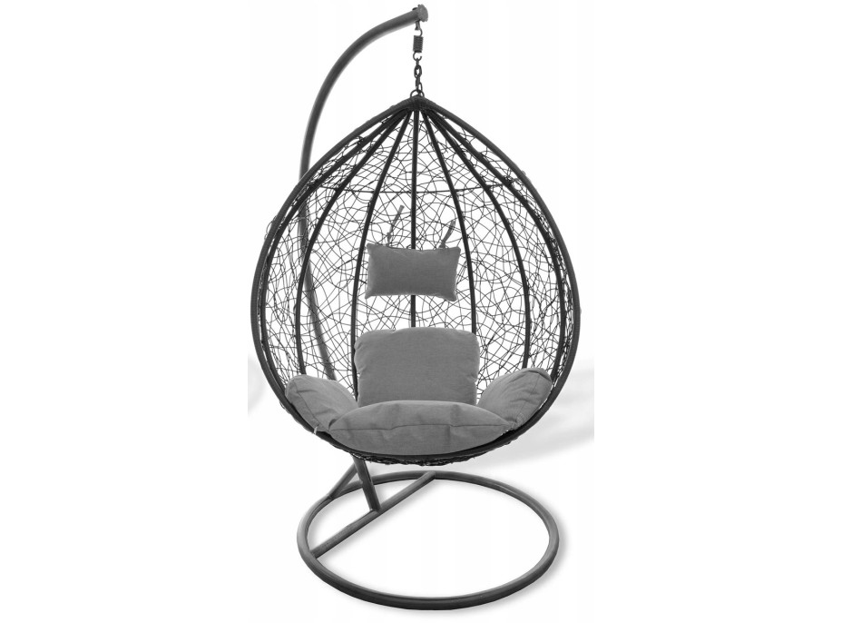 Závěsné houpací křeslo COLI šedé XL