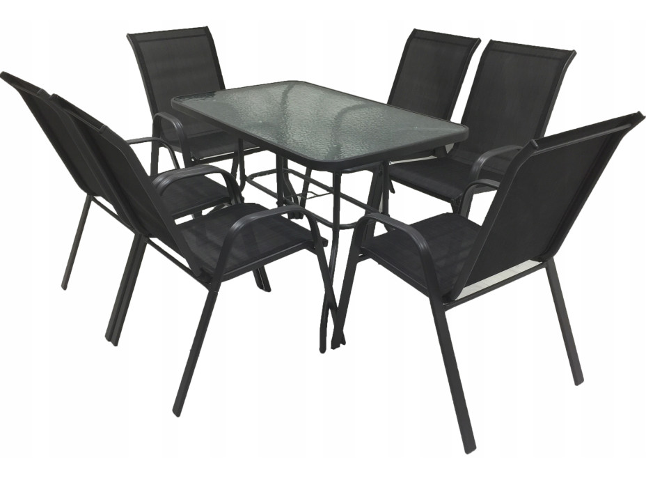Zahradní kovová sestava MALLORCA - 6 židlí + stůl Zahradní kovová sestava MALLORCA - 6 židlí + stůl