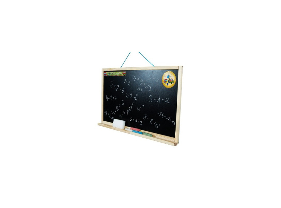 Dřevěná dětská křídová tabule na zeď