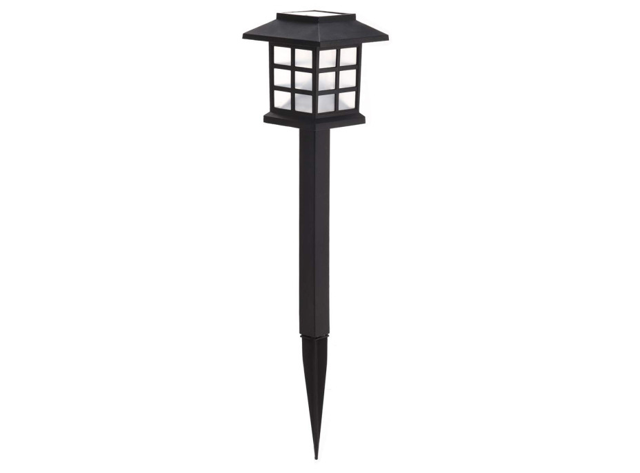 Zahradní LED solární lampa do země 38x8,5 cm - černá
