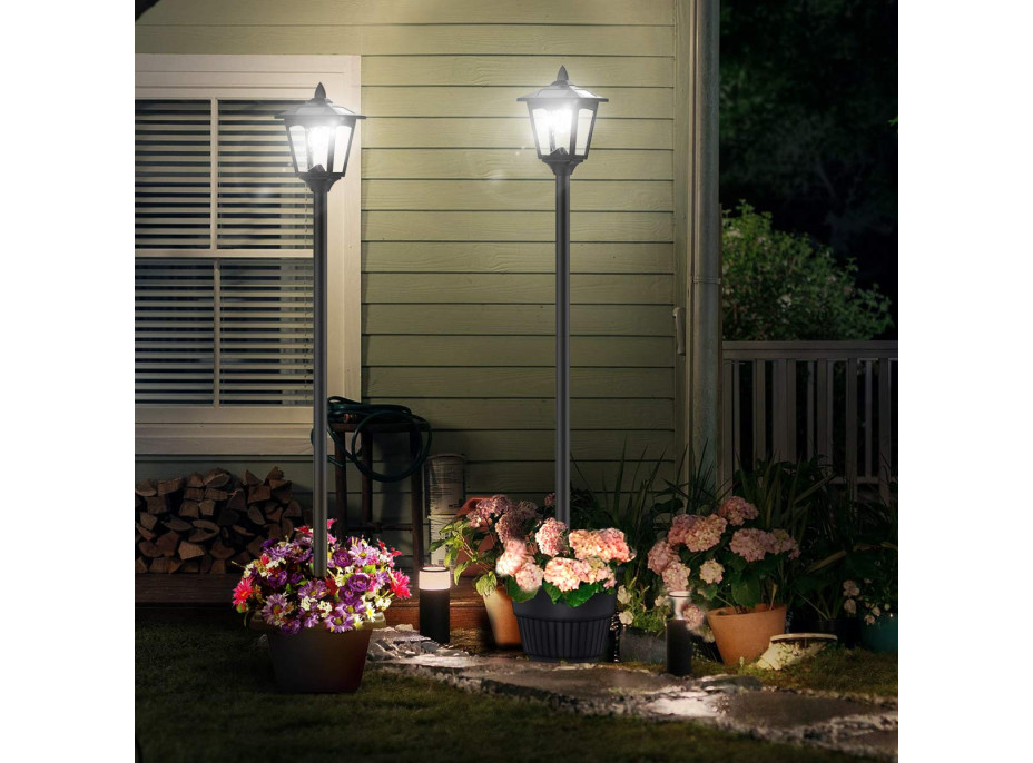 Zahradní LED solární lampa stojící 92x14 cm
