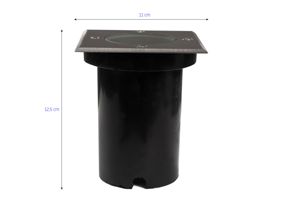 Zahradní podlahová lampa - GU10 - IP65 - hranatá