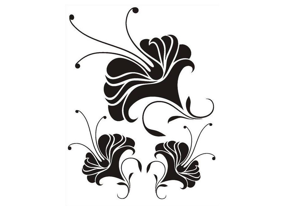 Designová samolepka ORNAMENT KVĚTŮ 65x85 cm