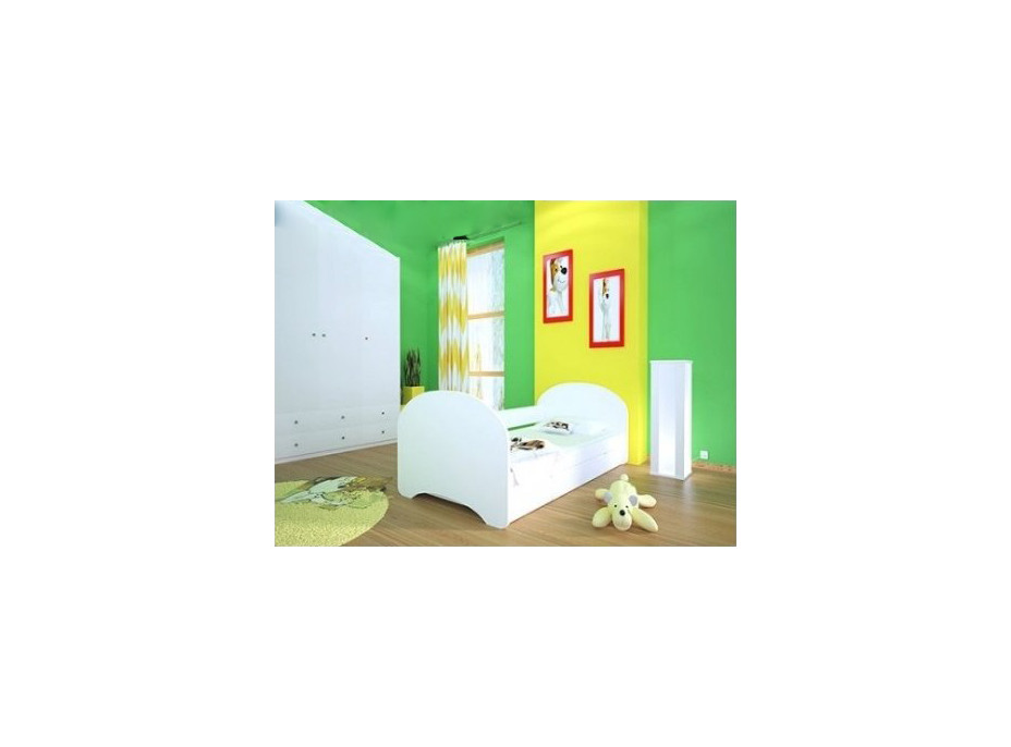 Dětská postel pro DVA (s výsuvným lůžkem) 200x90 cm - BEZ MOTIVU