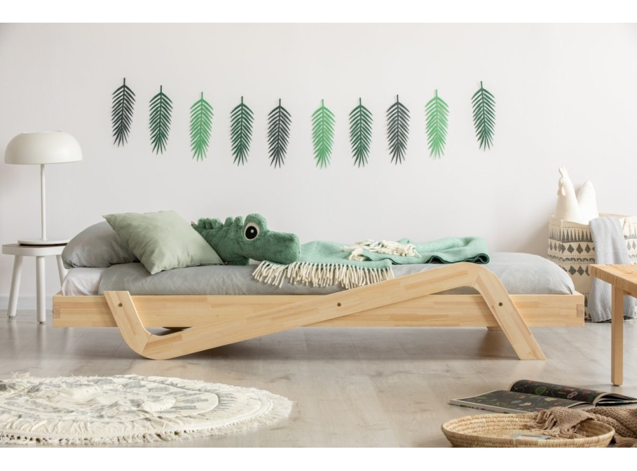 Dětská postel z masivu ZIG - 190x90 cm