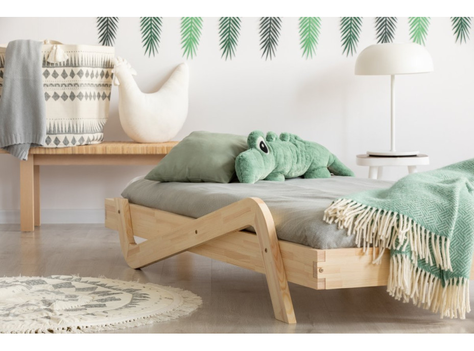 Dětská postel z masivu ZIG - 190x90 cm