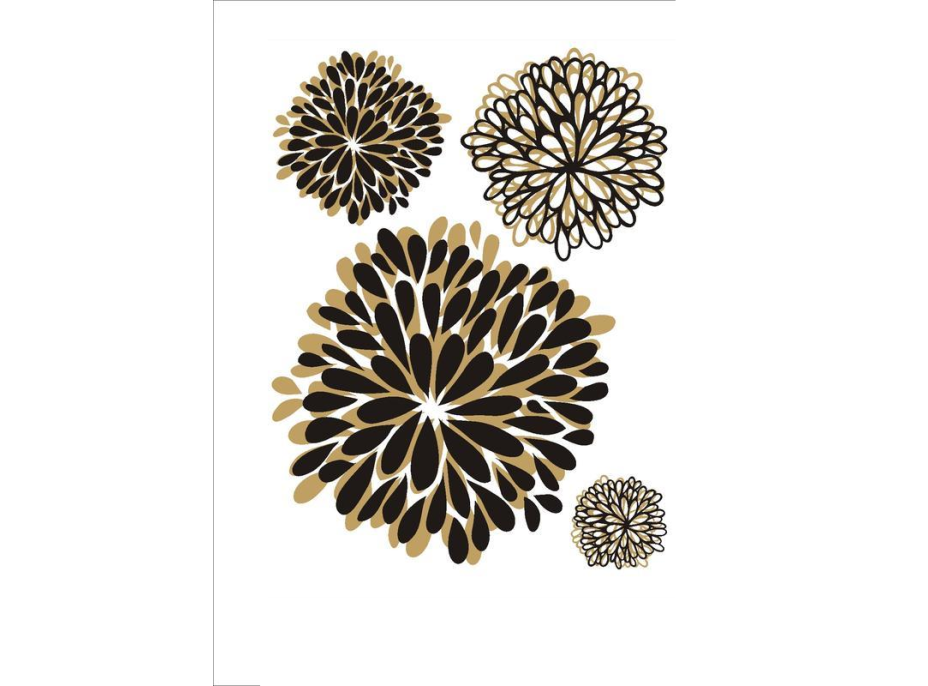 Designová samolepka ABSTRAKTNÍ KVĚTY 65x85 cm