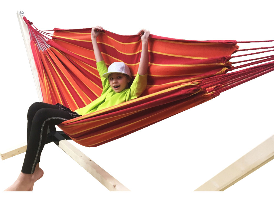 Houpací síť pro dva BAHAMY 200x150 cm - červená