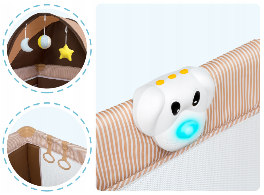 Dětská cestovní postýlka Lionelo Sven Plus - béžová