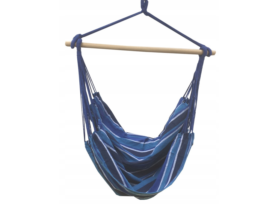 Závěsné houpací křeslo KARIBIK 130x100 cm - modré Závěsné houpací křeslo KARIBIK 130x100 cm - modré