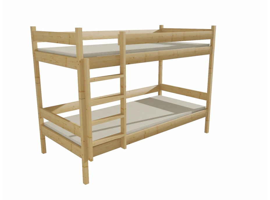 Dětská patrová postel z MASIVU 200x80cm bez šuplíku - PP002