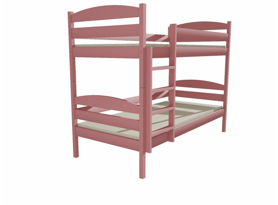Dětská patrová postel z MASIVU 200x90cm se šuplíky - PP004