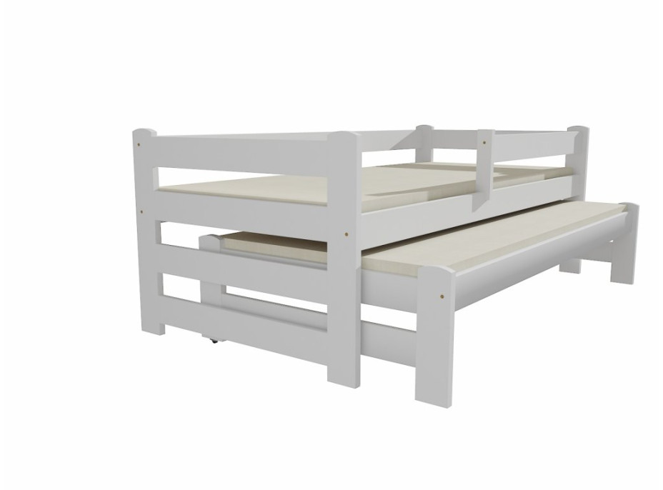 Dětská postel s výsuvnou přistýlkou z MASIVU 200x80cm bez šuplíku - DPV001