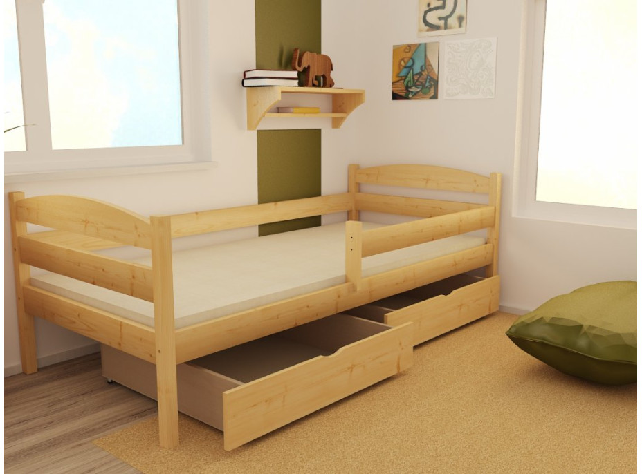 Dětská postel z MASIVU 160x70cm se šuplíky - DP017