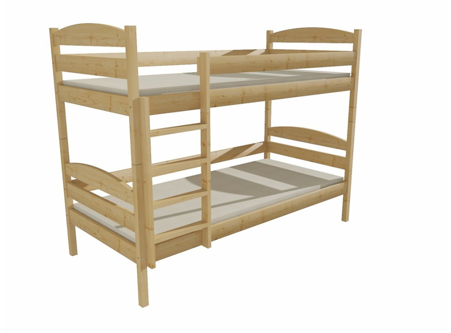 Dětská patrová postel z MASIVU 200x80cm se šuplíky - PP004