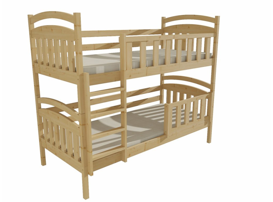 Dětská patrová postel z MASIVU 180x80cm se šuplíky - PP005