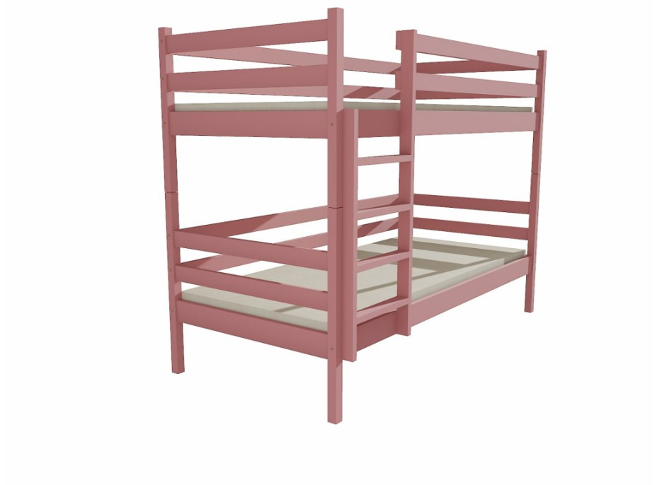 Dětská patrová postel z MASIVU 200x90cm se šuplíky - PP008