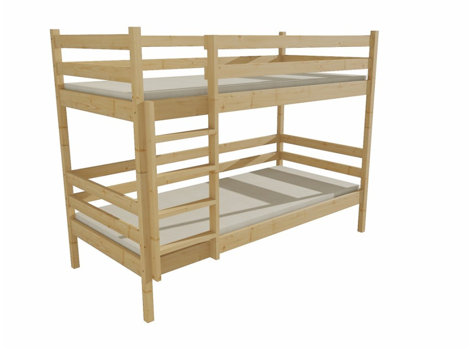 Dětská patrová postel z MASIVU 180x80cm bez šuplíku - PP008