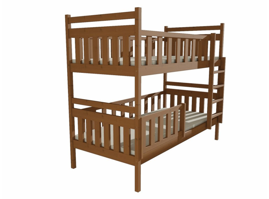 Dětská patrová postel z MASIVU 200x80cm bez šuplíku - PP009