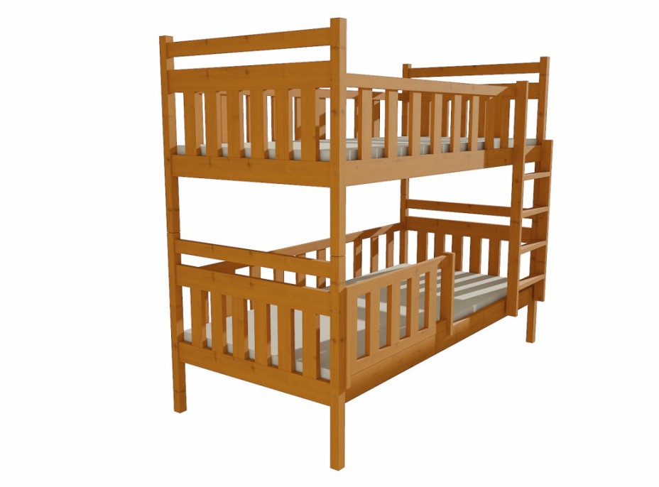 Dětská patrová postel z MASIVU 200x80cm se šuplíky - PP009