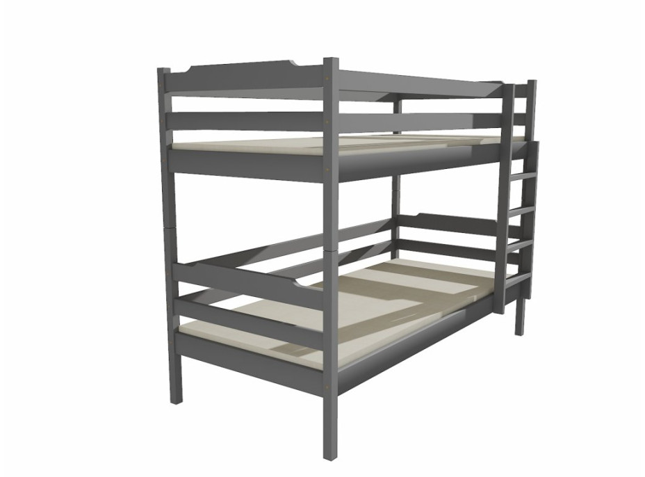 Dětská patrová postel z MASIVU 180x80cm bez šuplíku - PP012