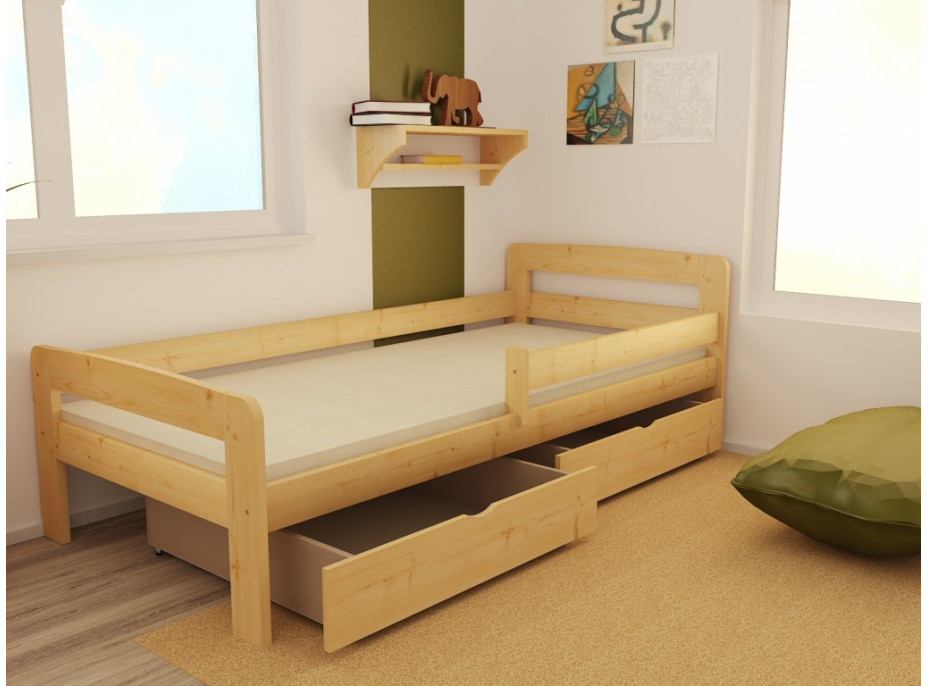 Dětská postel z MASIVU 200x90 cm SE ŠUPLÍKY - DP025/V
